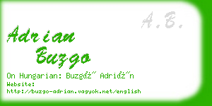 adrian buzgo business card